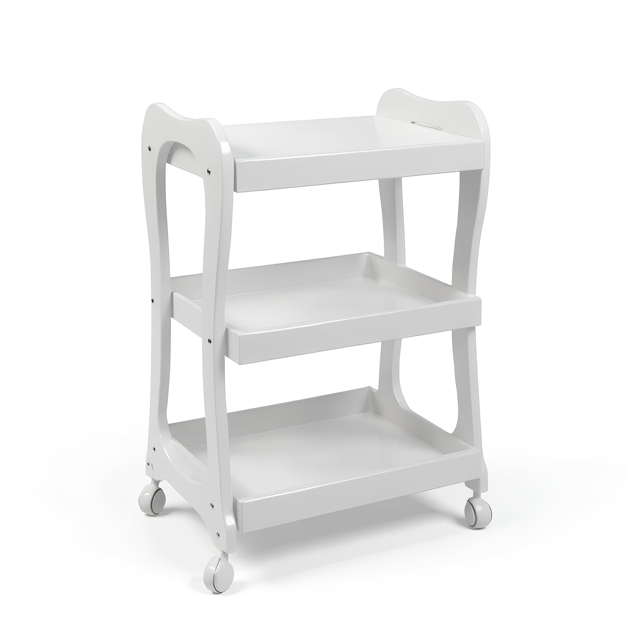 Rolling spa trolley for facials, waxing, and beauty tools organization